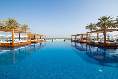 The pool at Saadiyat Beach Club. Photo: Saadiyat Beach Club