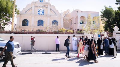 St.Gregorios Orthodox Church. An architectural walk today exploring spaces of coexistence around Al Qasimiyah neighborhood in Sharjah. The journey followed the path of the recently launched publication 'In Search if Spaces of Coexistence: An Architect’s Journey'. Photo: Reem Mohammed/The National