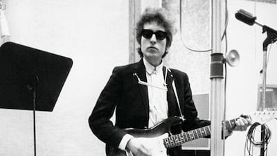 Bob Dylan in the studio in 1970.