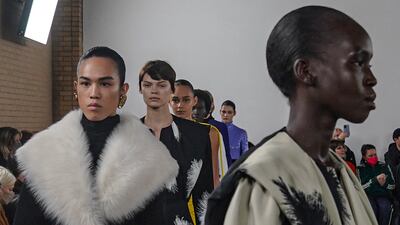 A series of eclectic silhouettes and flowing designs were displayed by Proenza Schouler at a downtown Manhattan art centre. AP