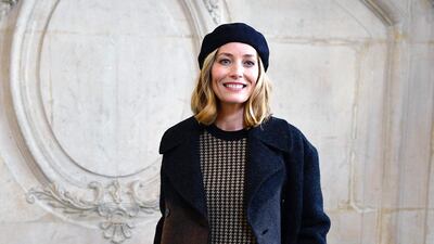 Former model Lucie de la Falaise at the Dior Haute Couture show in Paris. AFP