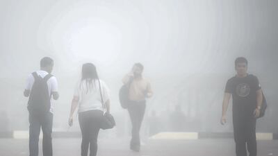 Dubai, United Arab Emirates - September 27th, 2017: Standalone. Fog pics in Dubai. Wednesday, September 27th, 2017 at Barsha Heights, Dubai.