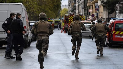 French soliders near the scene. AFP