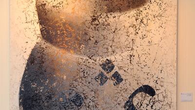 Estimated at £200,000–£300,000, Love by Farhad Moshiri, which was once in the collection of Arif Naqvi, failed to sell at Christie's on Wednesday night. Abu Nadha for The National