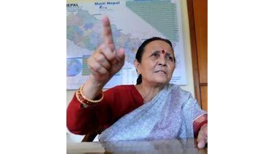 Nepalese social worker Anuradha Koirala, a heroine to the thousands of Nepalese girls she has rescued from a life of sex slavery. Prakash Mathema / AFP PHOTO