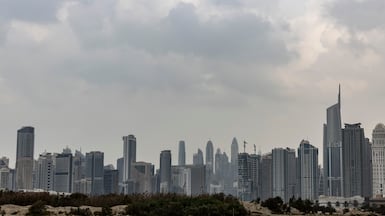Heavy rain started falling in Dubai on Thursday afternoon. Antonie Robertson / The National