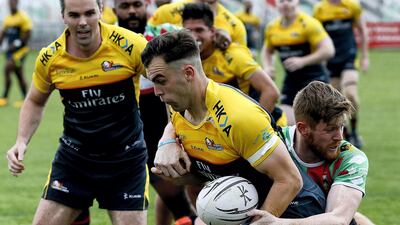 Dubai Hurricanes won the Gulf Men's League title at the Dubai Rugby Sevens in December. Satish Kumar for The National