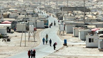 The UN-run Zaatari camp for Syrian refugees in Jordan. Khalil Mazraawi / AFP