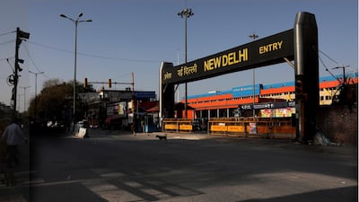 A deserted railways station entrance - India is set to slip into recession as consumption takes a hit during the nation wide 21-day lockdown. (AP Photo