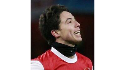 Arsenal's Samir Nasri sporting a snood. Matt Dunham / AP Photo