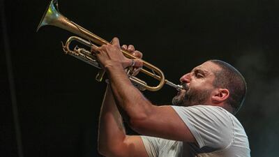 Ibrahim Maalouf performs with his signature quarter-tone trumpet, an instrument invented by his father, Nassim Maalouf. Photo: Sife Elamine