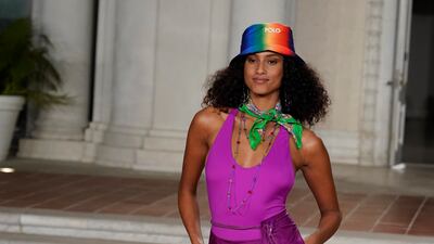 Colour gowns mixed with casual Western-influenced cuts. AP