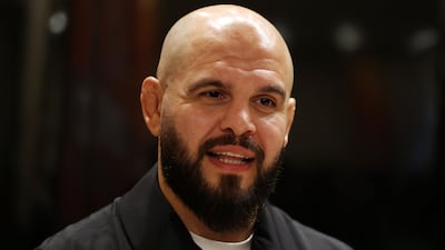 Tarek Suleiman speaking at the London Sport Institute launch by Middlesex University Dubai, held at the Armani Hotel, Burj Khalifa, Dubai. Chris Whiteoak / The National