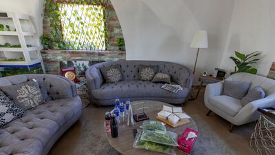 Inside one of the green magic homes at the eco-green technologies research site.