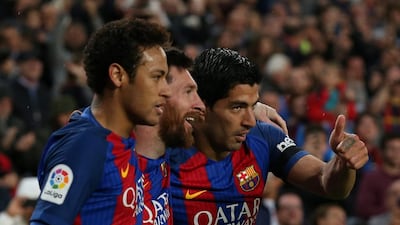 Neymar, Lionel Messi, Luis Suarez. Albert Gea / Reuters