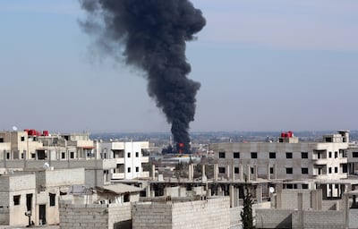 Troops loyal to Bashar Al Assad, president at the time, laid siege to Eastern Ghouta in 2014, forcing many people to flee. AFP