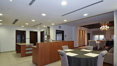 Above, inside the Dh20 million five-bedroom villa in Jumeirah Islands’ Mansions in Dubai. Courtesy Better Homes