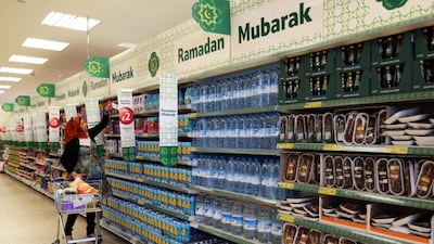 The Ramadan aisle at a Tesco Extra store in North London. Stephen Lock for The National