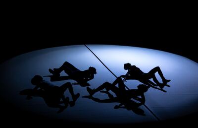 A dance rehearsal at the Sima Dance Company, Alserkal Avenue, Dubai. Ruel Pableo for The National