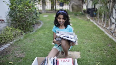 Sagarika Sriram has created a website to involve other children in conservation and recycling. Anna Nielsen for The National.