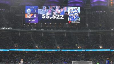 The crowd attendance figure is displayed. Getty Images