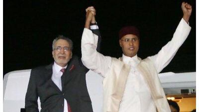 Abdelbaset al Megrahi, left, received a hero's welcome on his return to Tripoli in August last year.