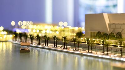 Marasi Business Bay, a new waterfront destination along the Dubai Creek within Business Bay. The development embraces the longest promenade in the Emirates, spanning 12 kilometres, with water homes, floating restaurants, retail options and five palm tree-lined marinas. It is located on the Dubai Canal project. Reem Mohammed / The National