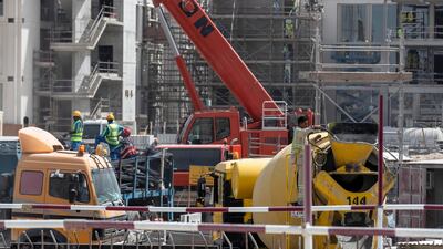 Al Wasl Plaza area under construction.