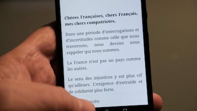 Emmanuel Macron published a personal letter to French citizens spelling out his goals for a 'great national debate'. AFP