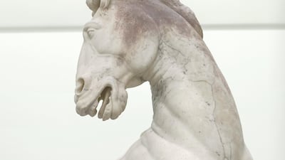 The figures are carved from marble. Christopher Pike / The National