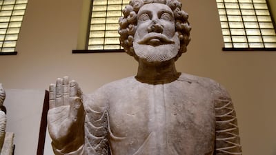 One of the exhibits at Iraq Museum in Baghdad. Countless Iraqi historical treasures were looted or destroyed by ISIL during their three-year occupation of northern and western Iraq. Wam