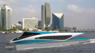An artist's rendering of the new Ferry Dubai, costing Dh17.8 million, which will transport an estimated three million passengers on Dubai Creek in the first year.