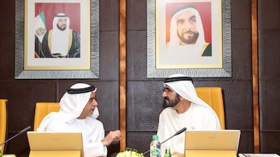Sheikh Mohammed bin Rashid, Vice President, Prime Minister and Ruler of Dubai, chairs a UAE Cabinet meeting attended by Sheikh Saif bin Zayed, Deputy Prime Minister and Minister of Interior, on Sunday. Wam