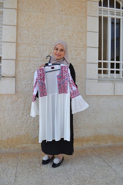 Mai Hammad's bestselling item is the Majdal jacket, which is embellished with ornate panels of embroidery. Photo by Naomi Zeveloff