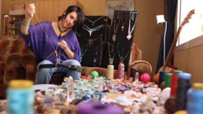 Bronwyn Sherman imports most of her materials from India and sells her creations for about Dh180 to Dh380 each.