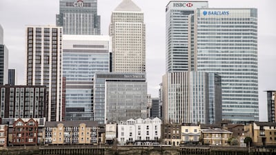 Canary Wharf in London. Photo: PA