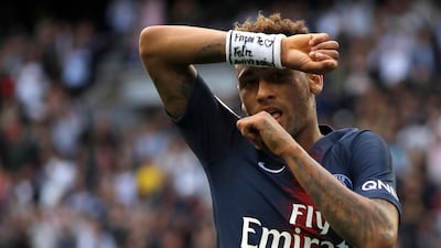 Neymar celebrates scoring a goal. EPA