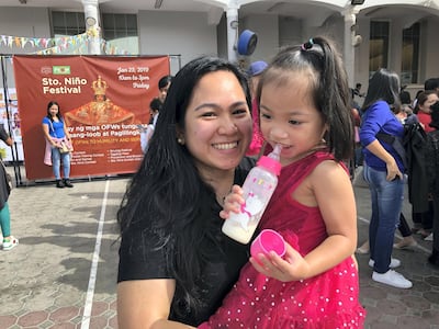 Renalyne Felicelda with her daughter Denise who was born prematurely and needed multiple operations.