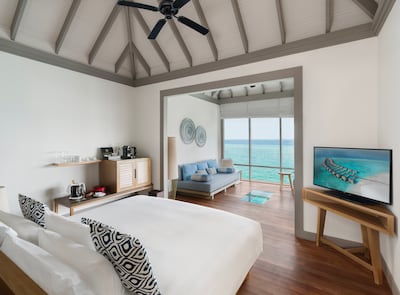 The Sunset Water Villa comes with a private pool. Photo: JA Manafaru