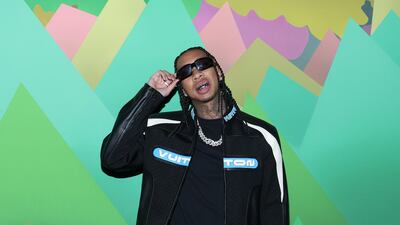 Rapper Tyga at the Louis Vuitton show. Getty Images