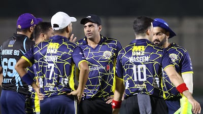 Qadeer Ahmed, centre, played for Al Basira Tigers at the Royal Sports Club in Ajman on Tuesday