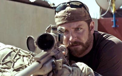Bradley Cooper as Chris Kyle in American Sniper.