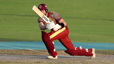 Riki Wessels of the Kandahar Knights bats during the game between Kandahar Knights and Balkh Legends in the Afghanistan Premier League.