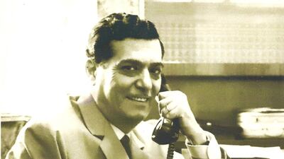 Yusuf Beidas at his Intra Bank office in downtown Beirut in the late 1950s.