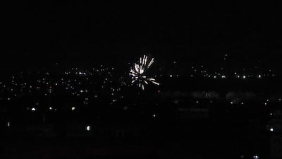 A view of the aerial firing by the Taliban as US withdrew its last soldiers from Kabul, Afghanistan. EPA