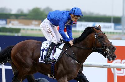 Thunder Snow enters the Dubai World Cup having won the UAE Derby last year. Pawan Singh / The National