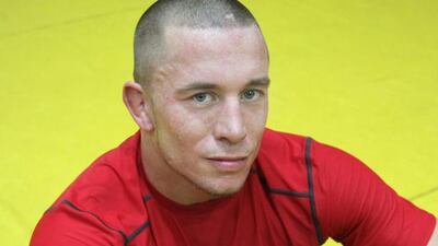 Georges St Pierre during a visit to the Abu Dhabi Wrestling & Judo Club. Pic: Jaime Puebla / The National