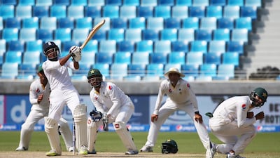 Second Test, October 2015: Pakistan beat England by 178 runs. The margin of victory sounds like a thrashing. And, of course, it was emphatic. But England came oh so near to saving the game. Between them, England’s Nos 8, 9, 10, and 11 batsmen faced 322 balls on the final day. Nearly 54 overs, battling against the wiles of Yasir Shah, and the pace of Wahab Riaz. Then, with four balls left to secure a hard-earned draw, Adil Rashid, who was closing in on four hours at the crease, chipped Yasir to extra cover, and Pakistan had the win. AFP