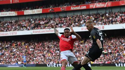 BRIGHTON RATINGS: Jason Steele 7: Had away hearts in mouths trying to play ball out from back on several occasions. Blocked Jesus strike at near post with his foot that was Arsenal’s sole first-half shot on target. Surprisingly untroubled after break. EPA