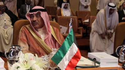 Kuwaiti Foreign Minister Sheikh Sabah Khaled al-Sabah attends a preparatory meeting of Arab Foreign Ministers in Saudi Arabia. Ahmed Yosri / EPA